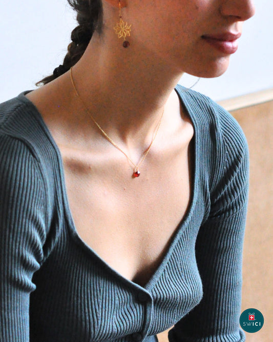 Garnet Luck Necklace