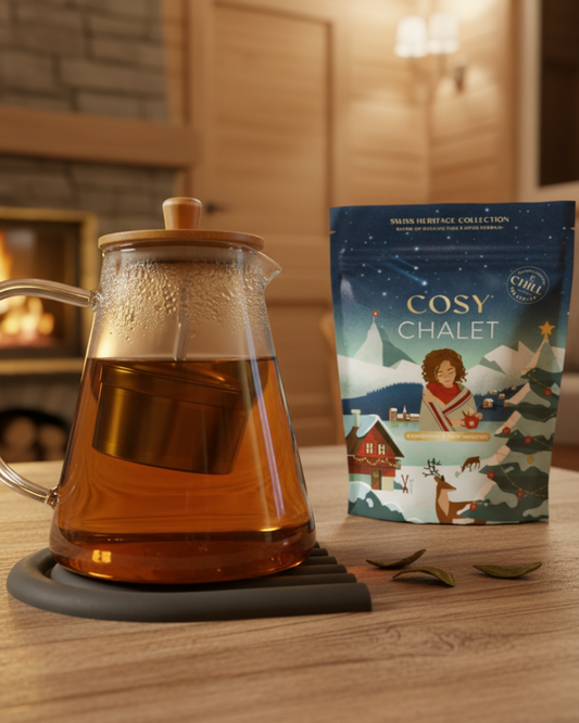 Cosy Chalet Christmas teapot with infusion