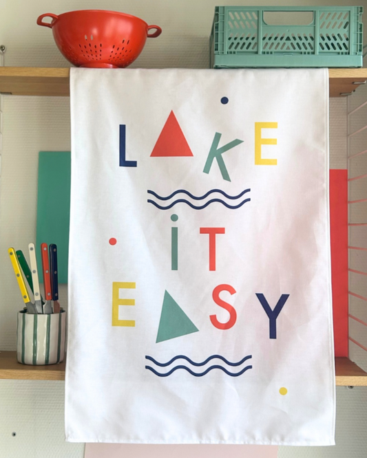 Lake it easy + Fish moi la paix kitchen towels!