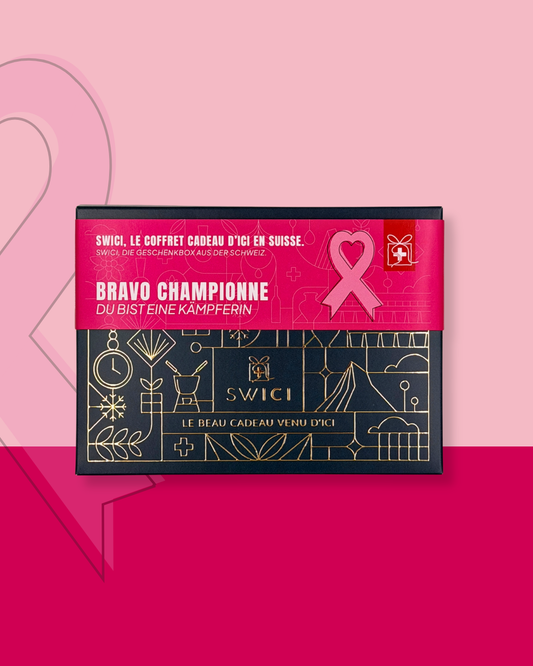 Bon Cadeau "BRAVO CHAMPIONNE" │ 5 % reversés à la Ligue suisse contre le cancer.