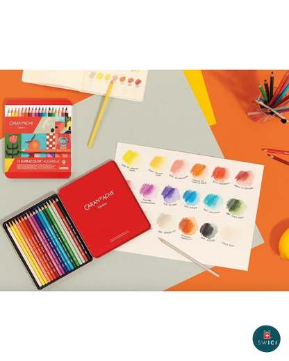 Boîte exclusive 18 Crayons de couleur Supracolor™ Aquarelle