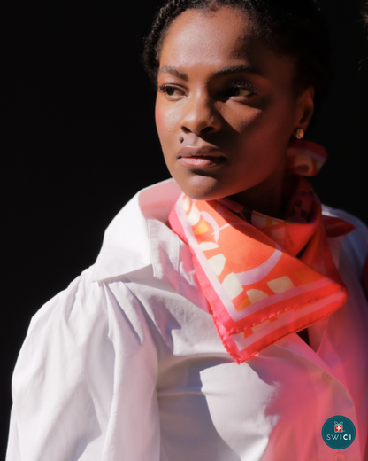 Foulard "Orange Meta"