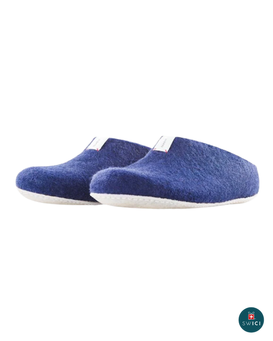 Chaussons en laine - Bleu marine