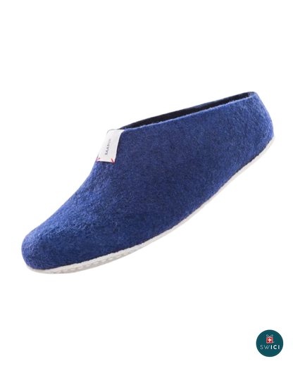 Chaussons en laine - Bleu marine