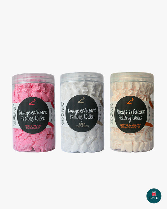 3 fruity exfoliating clouds