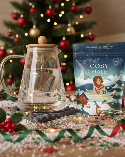 Cosy Chalet Christmas teapot with infusion